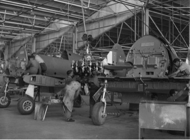 Production line before the completion of the cockpit coverings